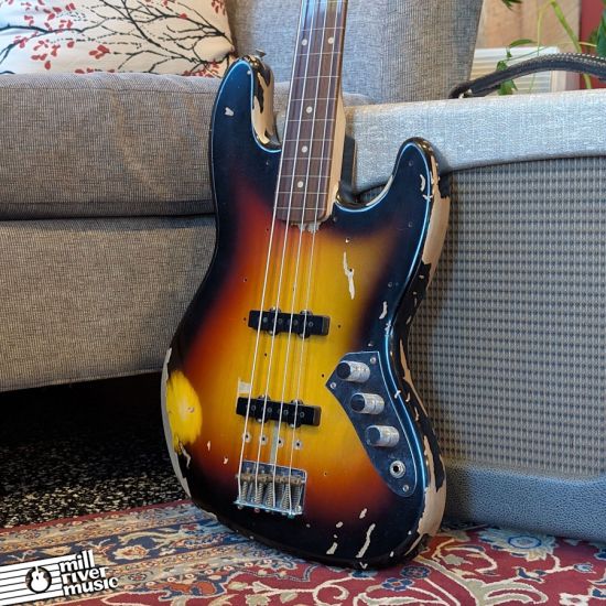 Fender Custom Shop Jaco Pastorius Tribute Jazz Bass Relic - 3-Color Sunburst 2024 -used MINT